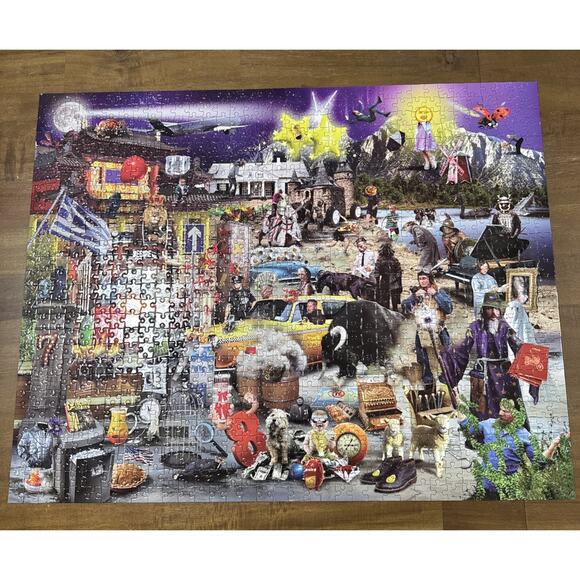 Hinkler Puzzle 100 Movie Visual Puns 1000 Piece Jigsaw Puzzle Infinity Fun - Picture 4 of 10